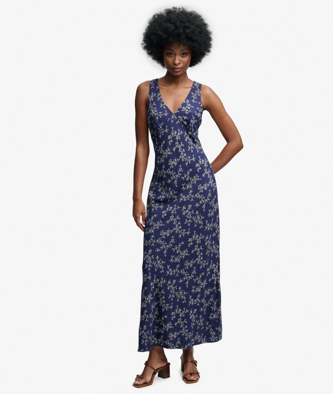 Printed Sweetheart Maxi Dress