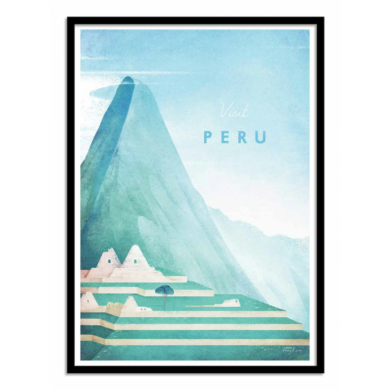 HENRY RIVERS - VISIT PERU - Affiche d'art 30 x 40 cm