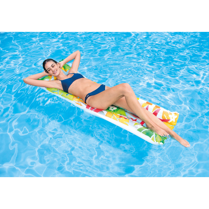 Matelas gonflable imprimé 183 x 69 cm INTEX