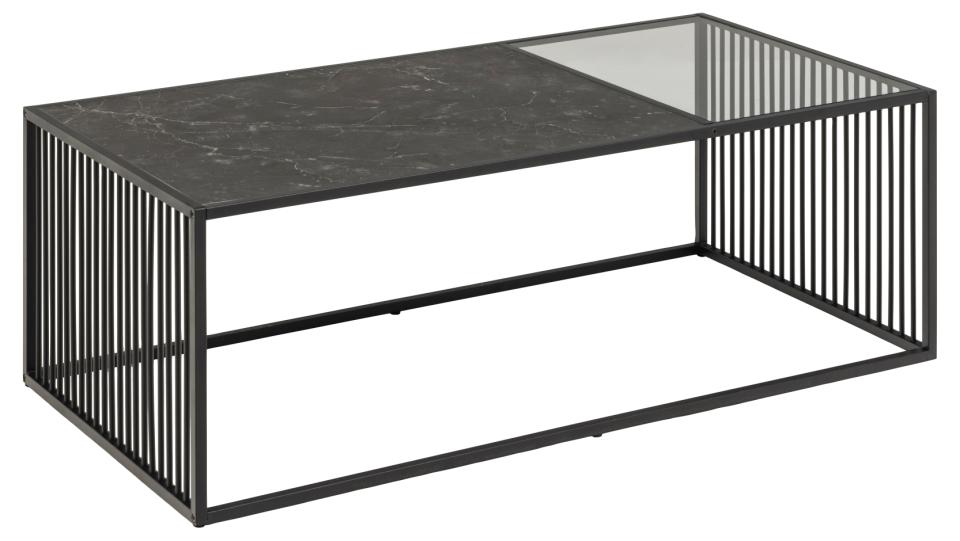 BRAM Salontafel Clune - 120 x 60 cm - Zwart