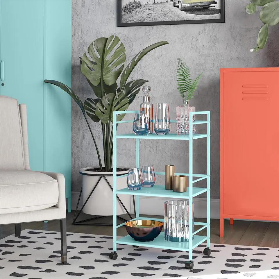 Cache - Metalen rolwagen mint