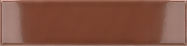 Faïence murale uni marron terre cuite brillant L.20 x l.5 cm x ép.8 mm, Halo