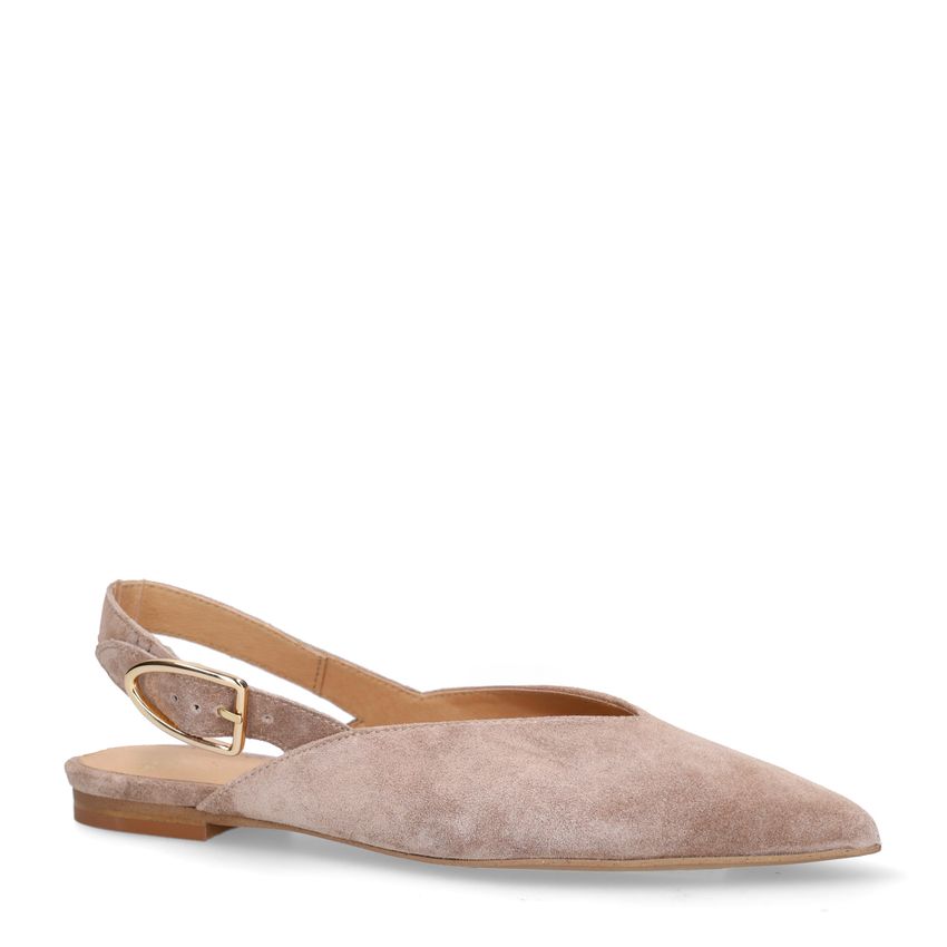 Manfield Taupe suède slingbacks