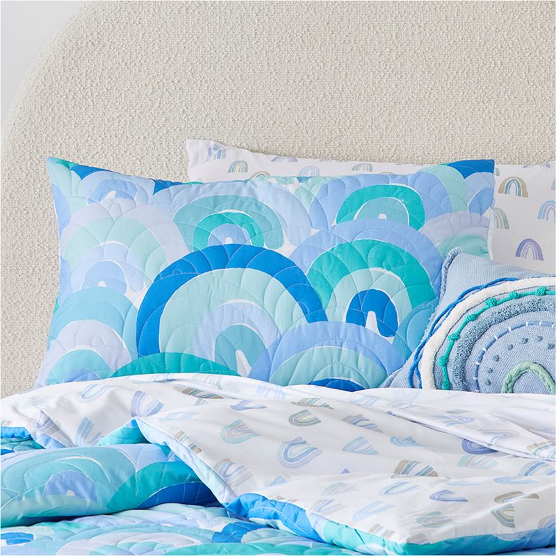 Rainbow Burst Blue Quilt Cover Set