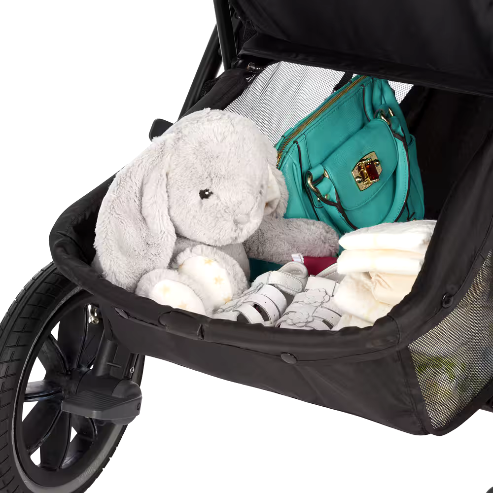 Evenflo Folio3 Lightweight All Terrain Jogger Travel System w/ Stroller, Black