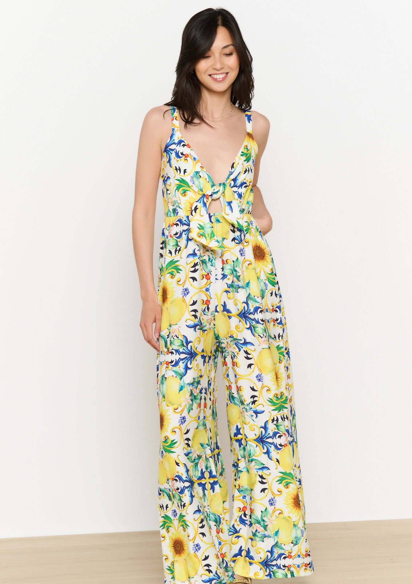 Jumpsuit met citroenprint