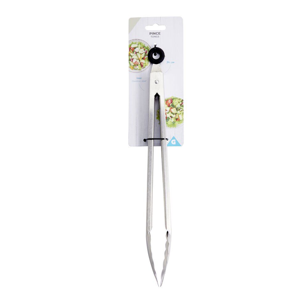 Pince de cuisine en inox L.34cm