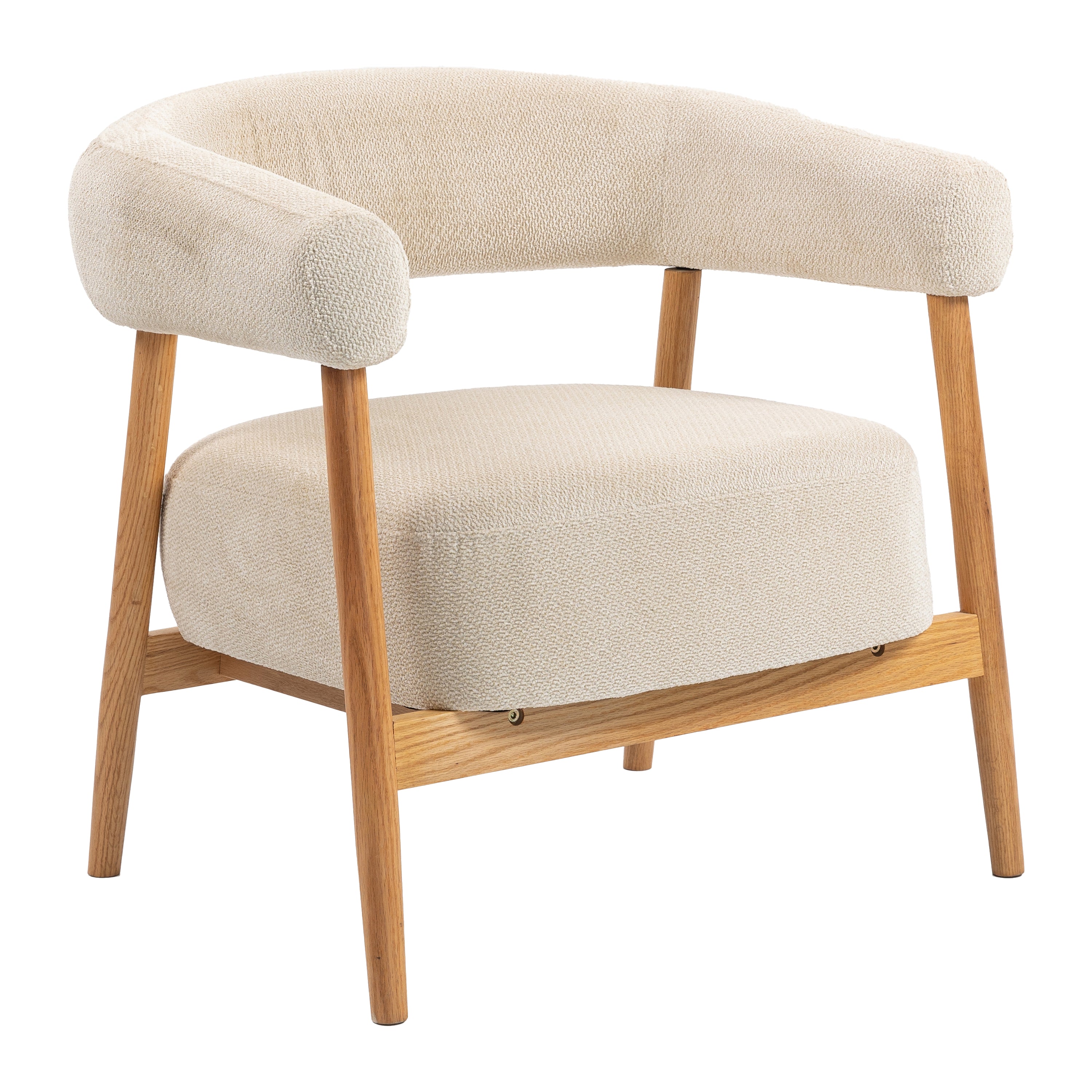 by fonQ Sora Fauteuil - Crème / Eiken