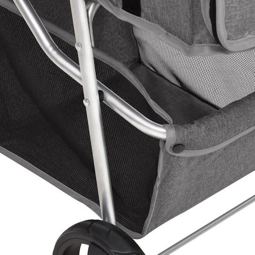 NNEVL Folding Dog Stroller Grey 80x46x98 cm Oxford Fabric