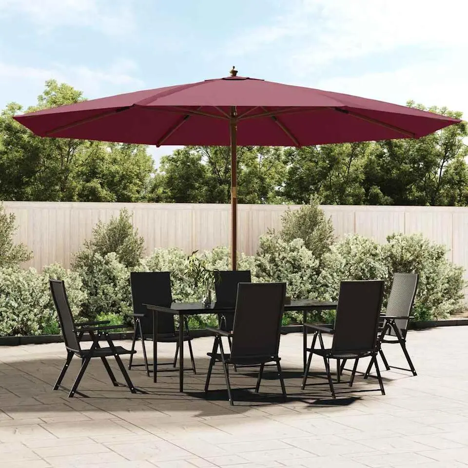 vidaXL - Parasol - Rood - Hout