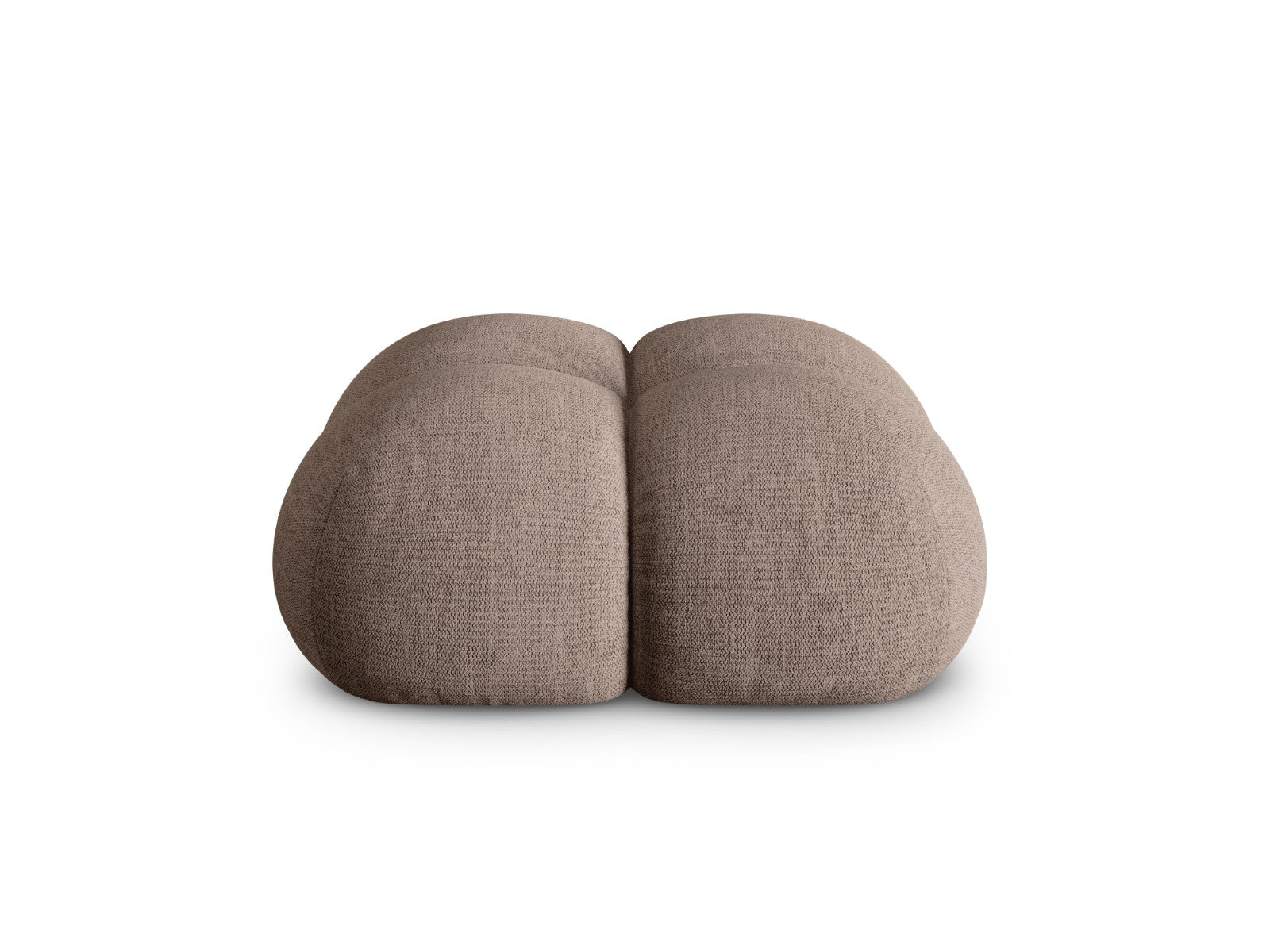 Cosmopolitan Design Poef Loretto structurele stof cappuccino - 90x90x40cm