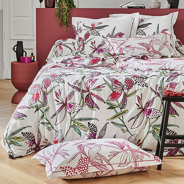 Housse de couette 200x200 cm coton PéNéLOPE Rose