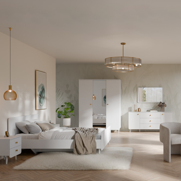 Lustro ścienne Chloe 100 x 60 Białe