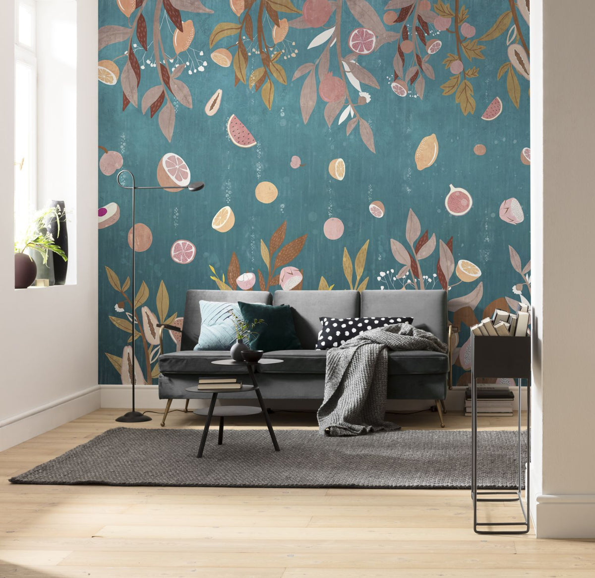Komar fotobehang fruit blauw en roze - 350 x 250 cm - 611215