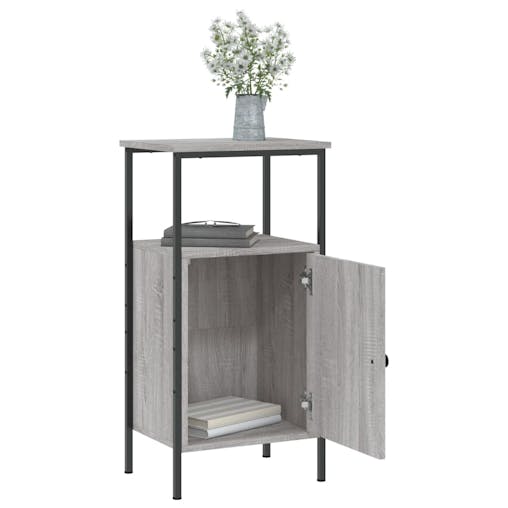 NNEVL Bedside Cabinets 2 pcs Grey Sonoma 41x31x80 cm Engineered Wood