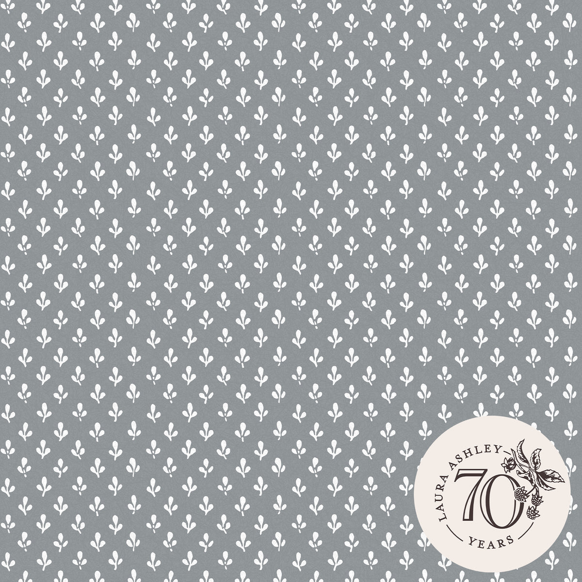Laura Ashley Vliesbehang - Trefoil Slate Grey - Grijs 10mx52cm