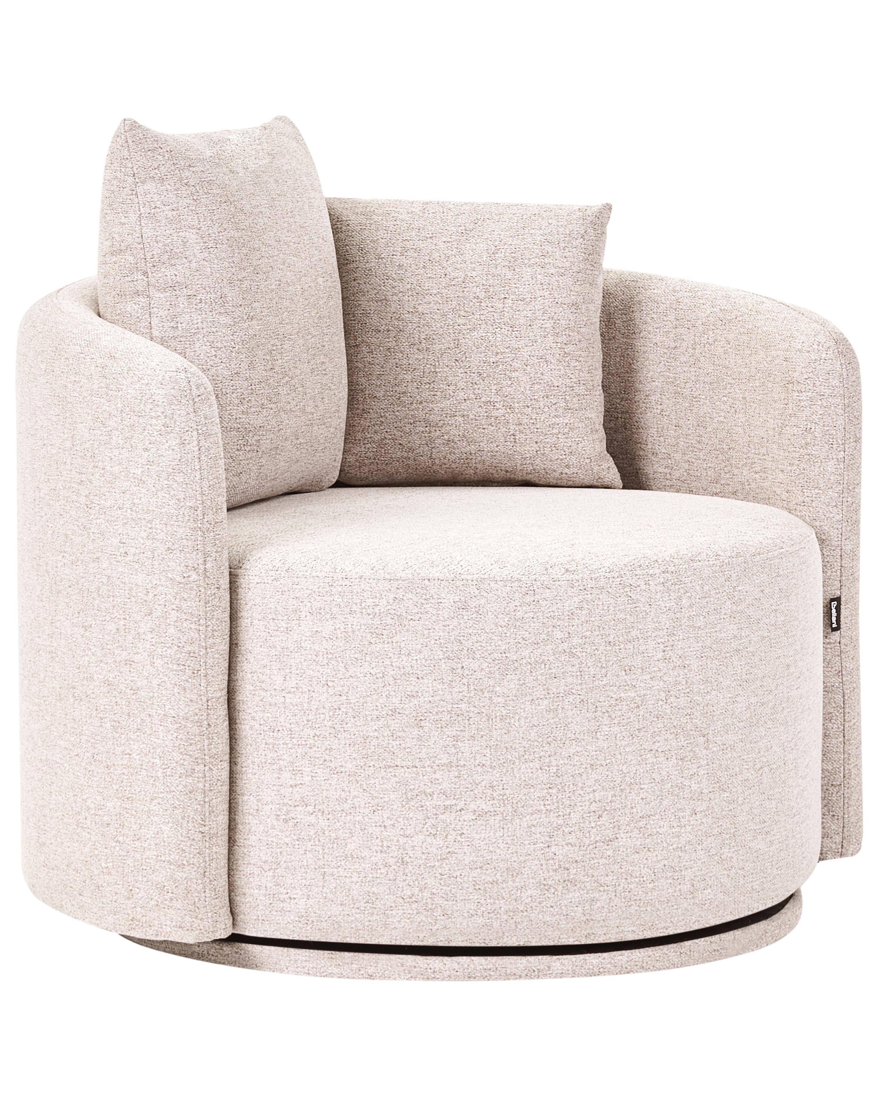 Swivel Armchair ENNORA Fabric Beige