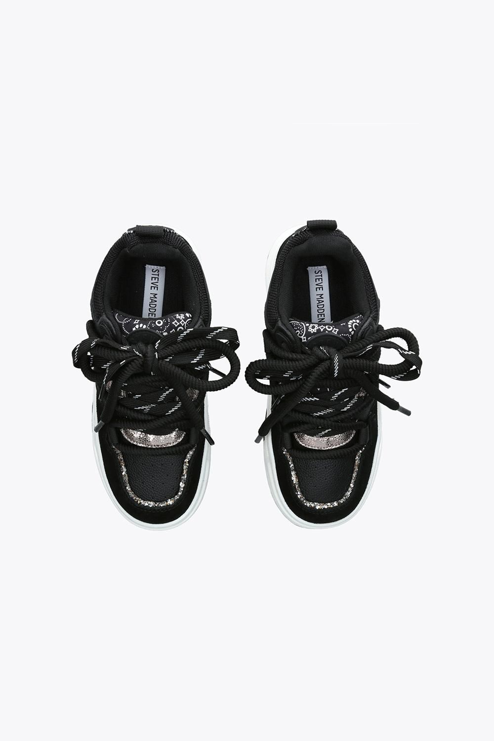 STEVE MADDEN Brouhaha Black' Fabric Trainers