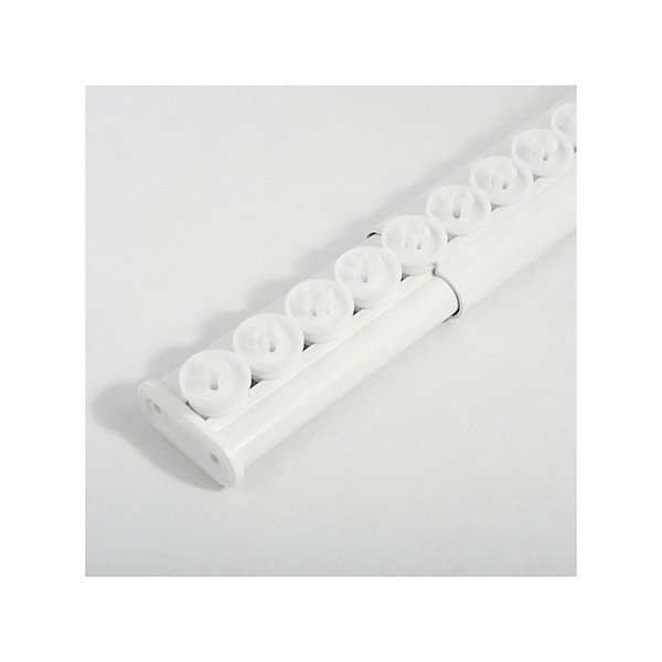 Barre tringle pour rideau de douche ou baignoire extensible sans perçage en Alu SURPRISE 125210cm Blanc Spirella