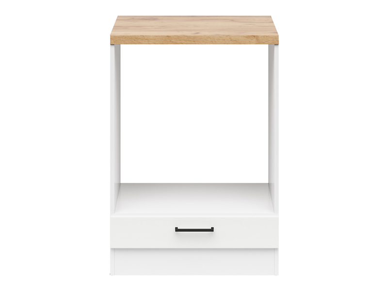 Szafka kuchenna pod zabudowę piekarnika Junona Line 60 cm kredowy połysk z blatem