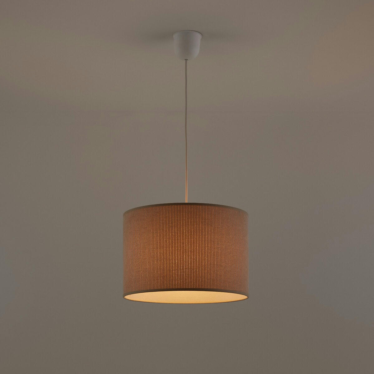 Suspension/Abat-jour velours côtelé Ø30 cm, Thalia
