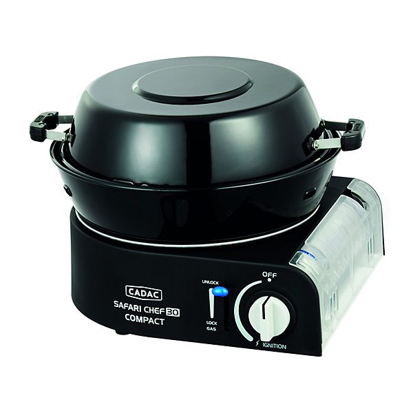 Barbecue A Gaz Portable Safari Chef 30 Compact Revêtement Anti-Adhésif Camping CADAC