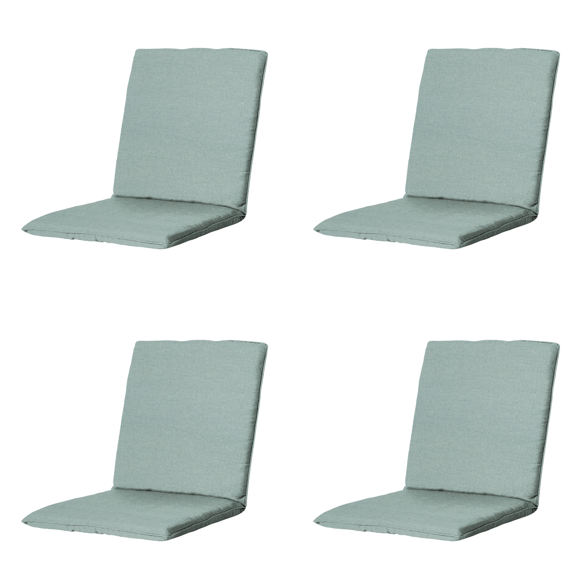 Madison stapelstoelkussen Eco-line - blauw - 97x49x5cm - set van 4