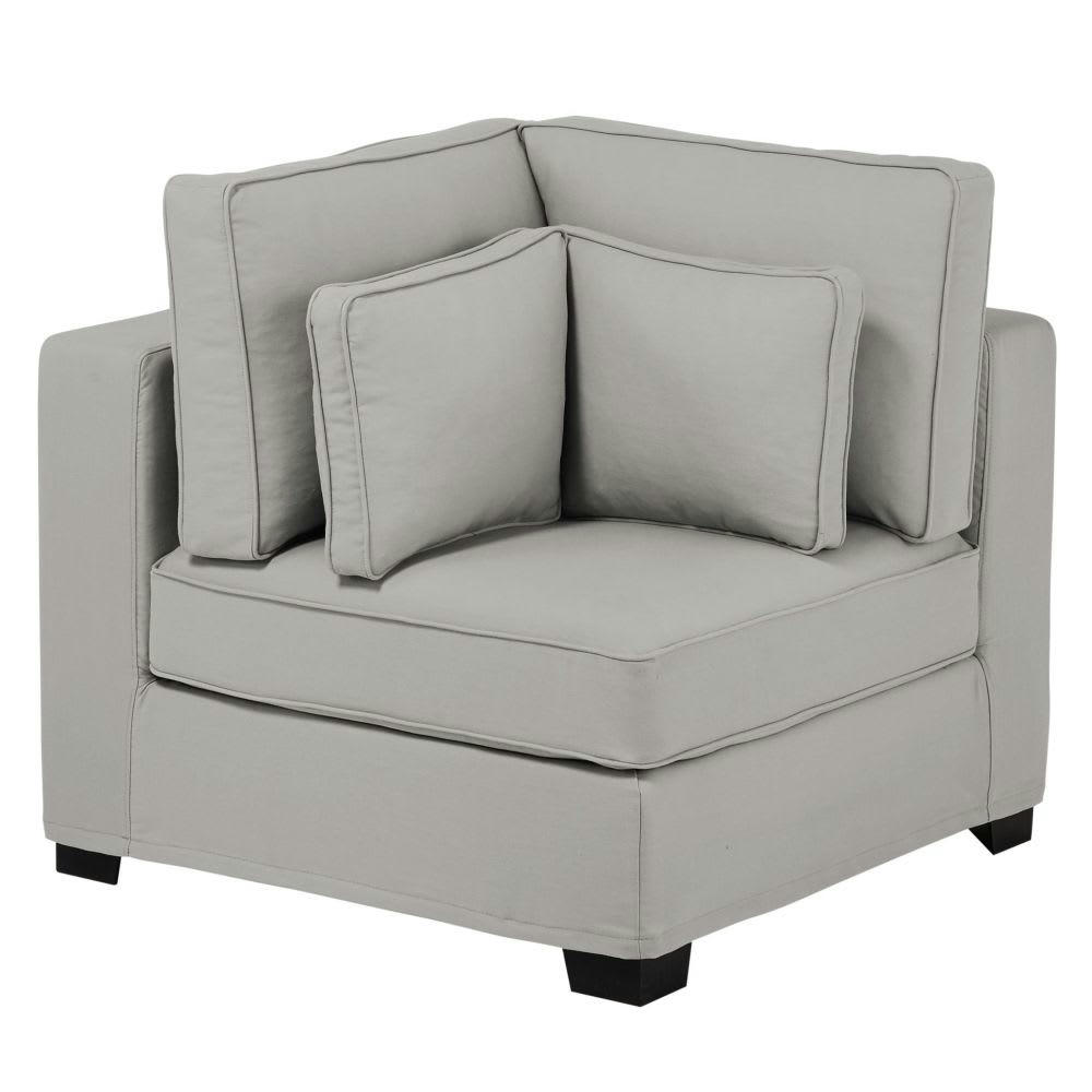 Milano - Angle pour canapé modulable gris clair