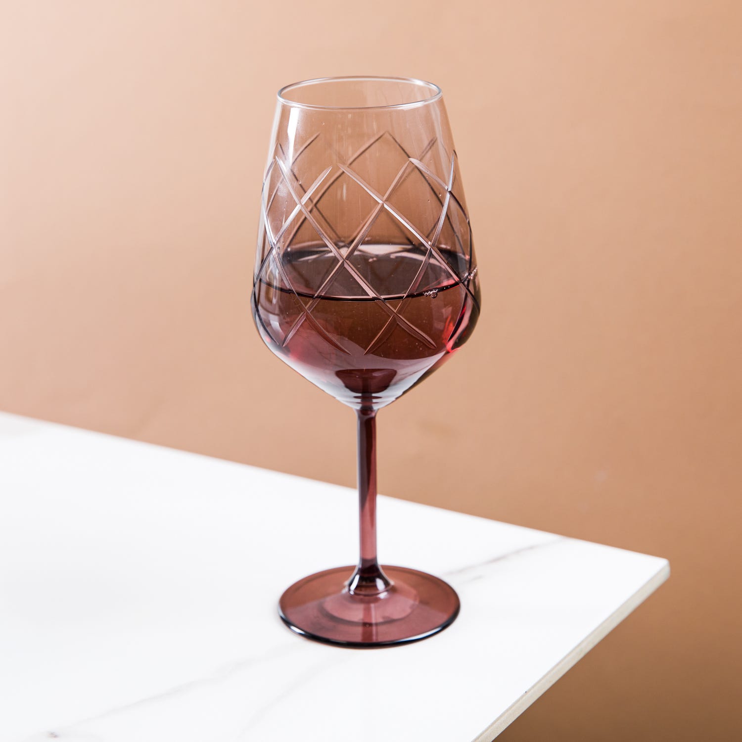 Calice vino vetro marrone sfumato 490 ml Twirl