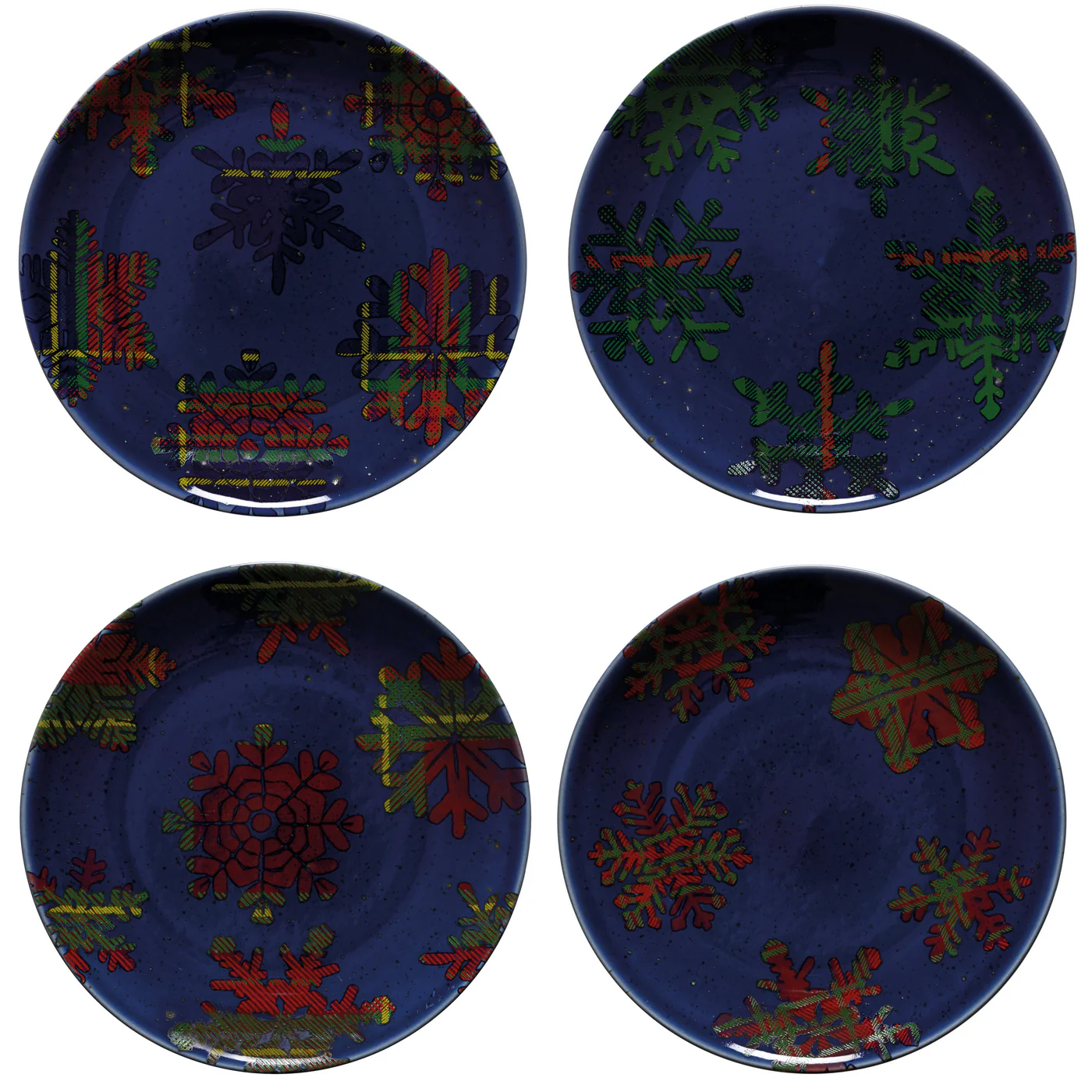 Set 4 Salad/Dessert Plates Snow Flake, Casafina by COSTA NOVA