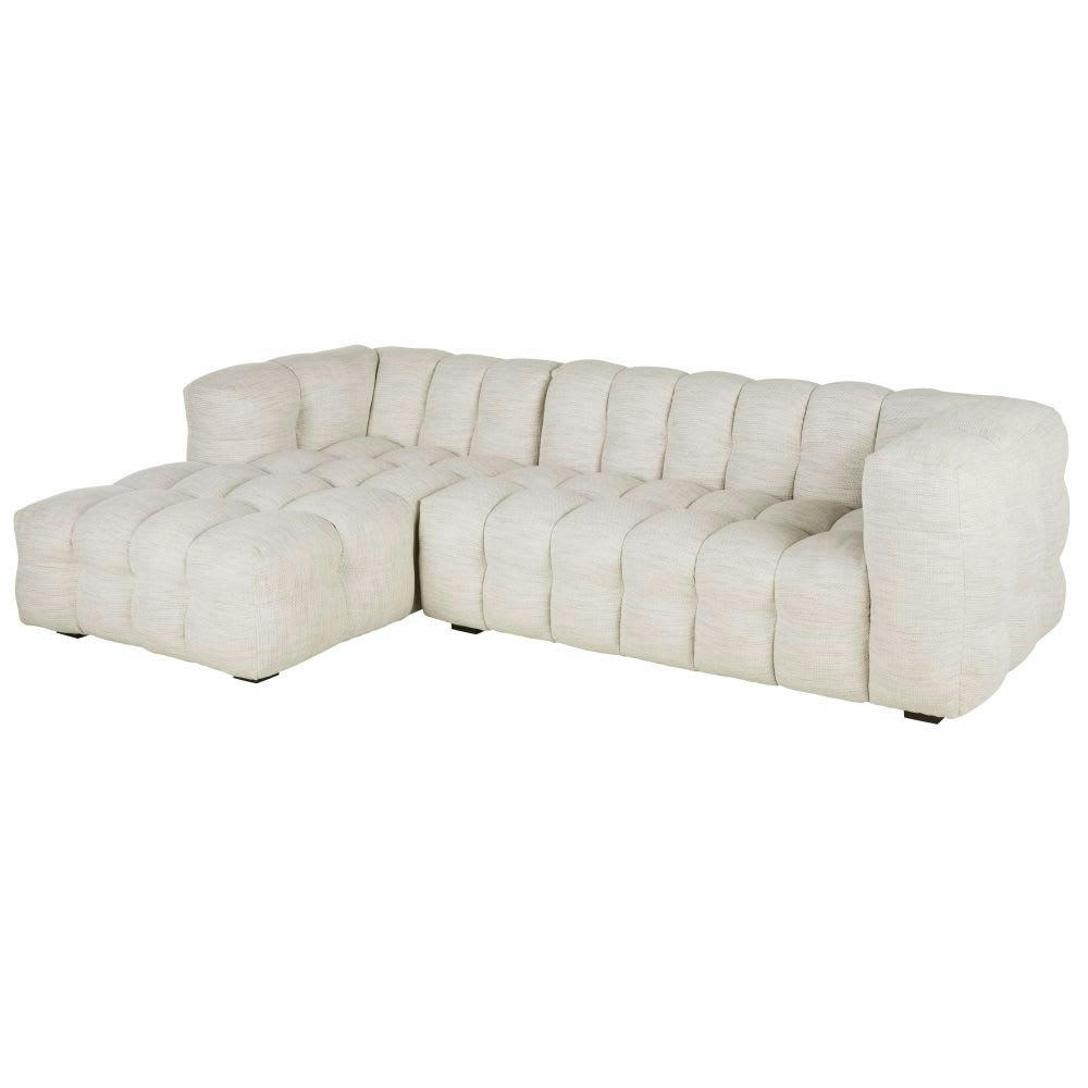 Lilo - Canapé d'angle gauche 4/5 places coloris sable