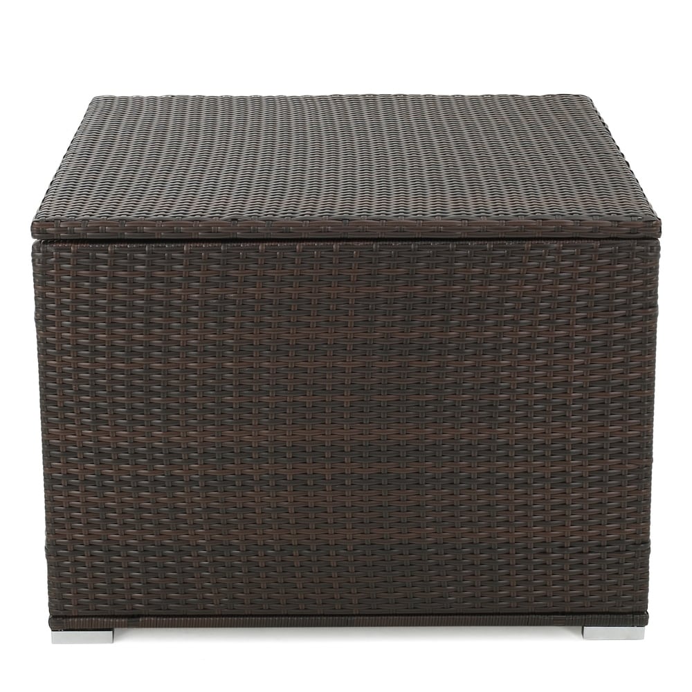 Santa Rosa Outdoor Wicker Storage Box by Christopher Knight Home
