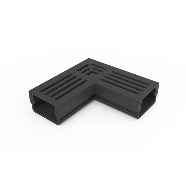 Caniveau 3XS MINI L 6,5 cm Grille aluminium noir - StarDrain - LINE ECO - Caniveau de 100 cm