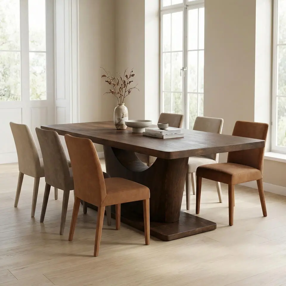 Eettafel Ovaal Bruin Hout - 240x110x76cm - Voco