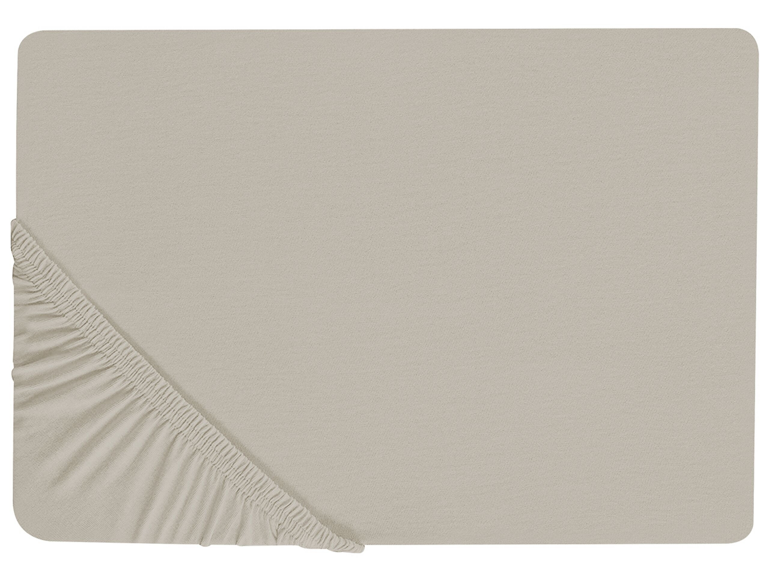 Bawełniane prześcieradło z gumką 90x200 cm szare