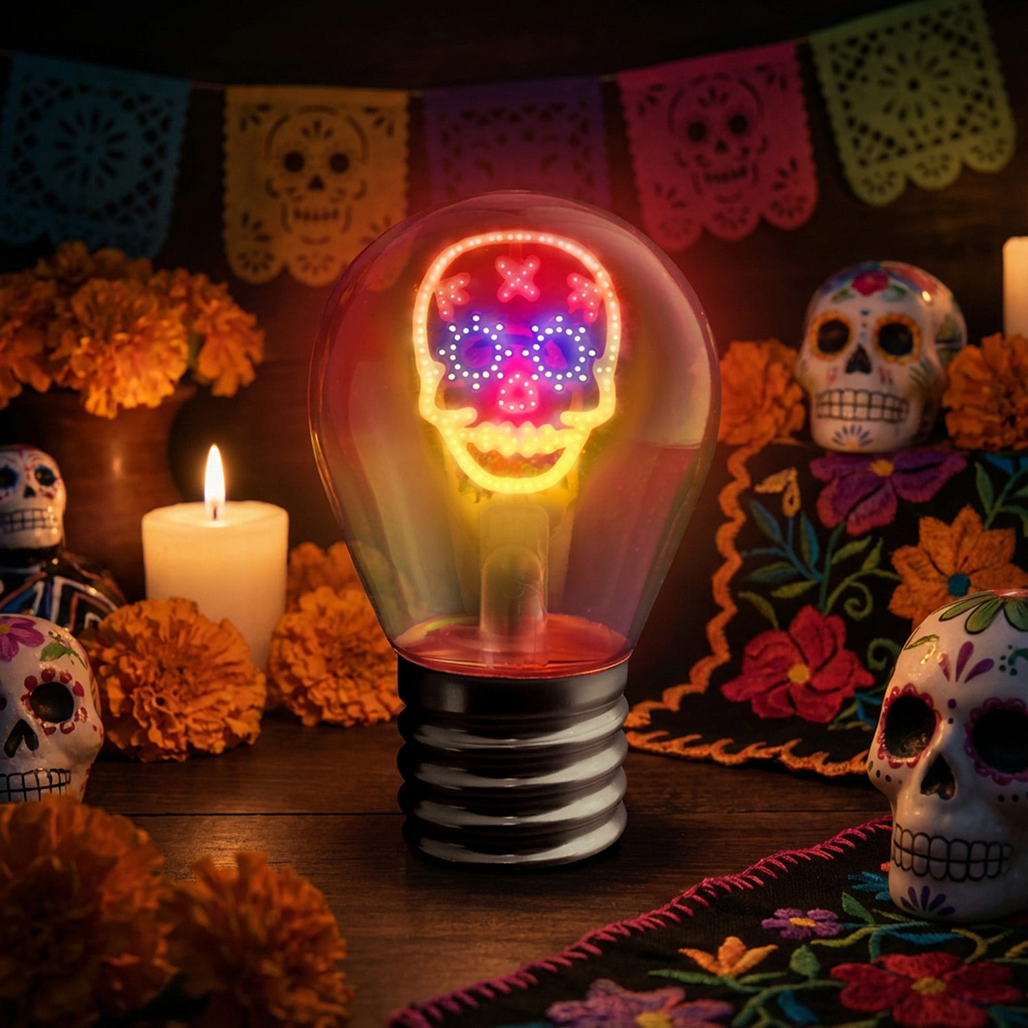 Lampadina decorativa Teschio LED ricaricabile