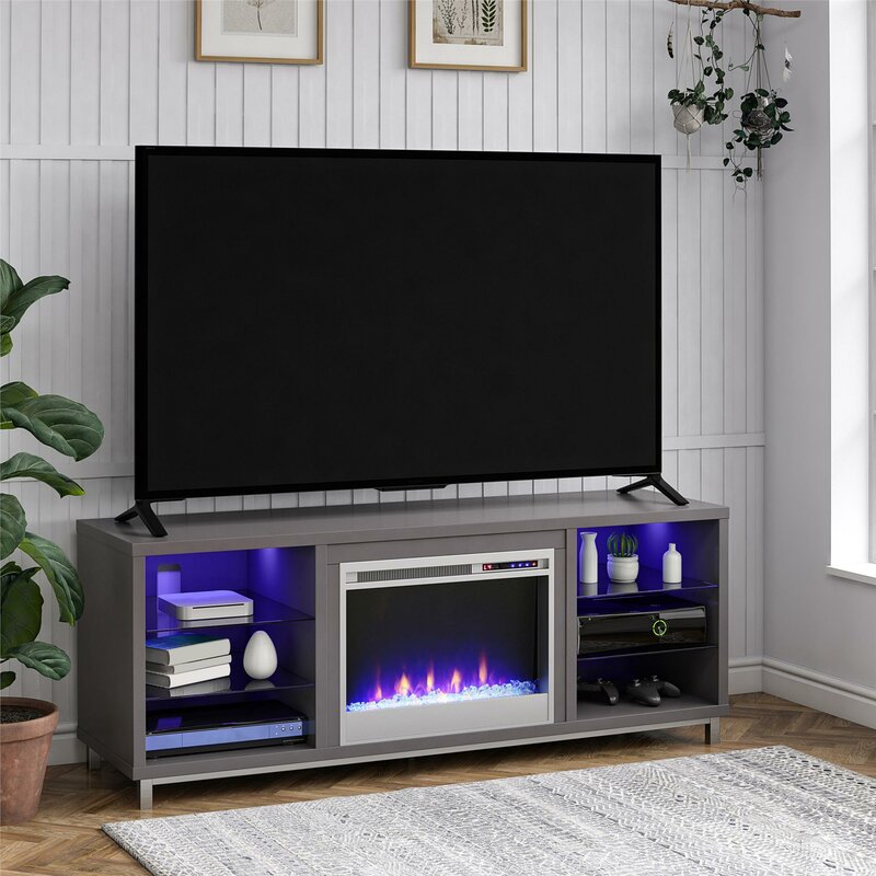 Vaske TV Stand for TVs up to 70 with Fireplace Included
