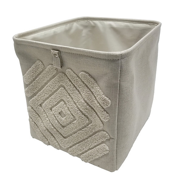 Boîte de rangement carrée en textile Mixxit motif œil