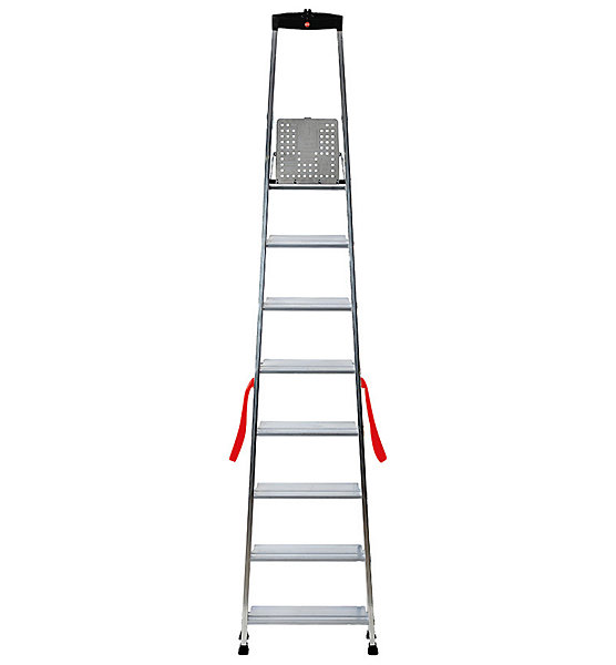 Escabeau professionnel pliable en aluminium 8 marches larges Hailo Alu Pro