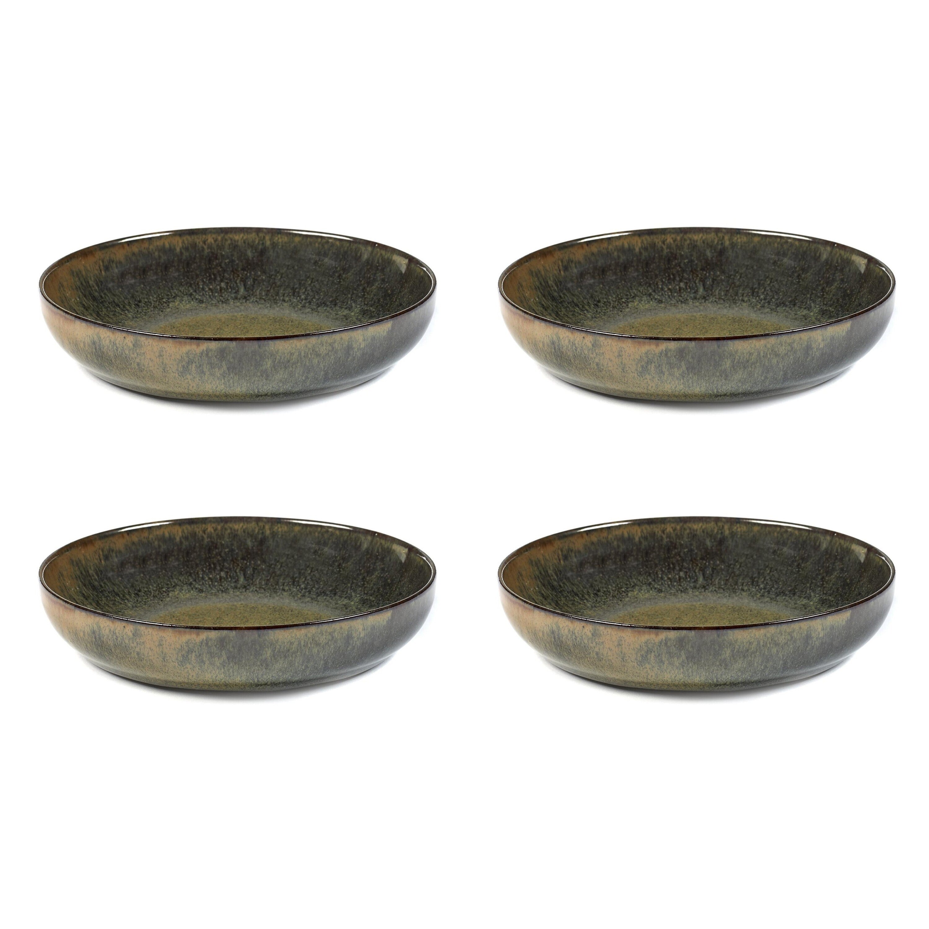 SERAX - Sergio Herman - Surface Diep Bord 4 st. - Ø 19 cm - Indy Grey