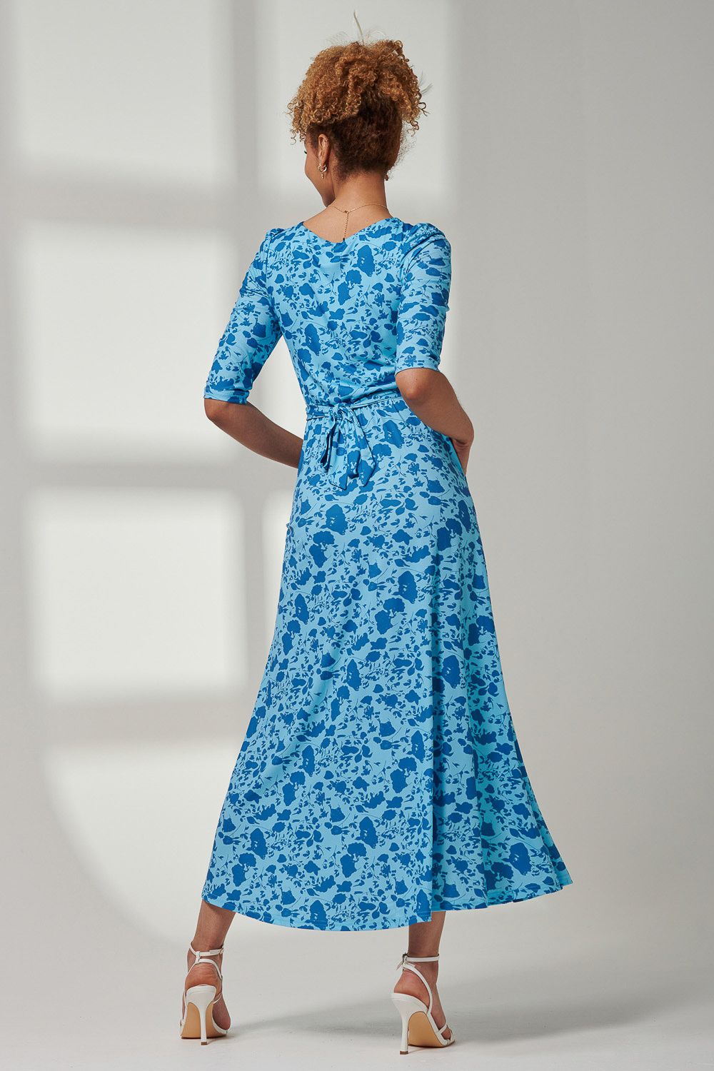 Jolie Moi Goldie 3/4 Sleeve Jersey Maxi Dress