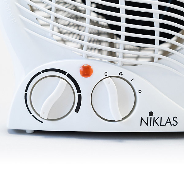 Chauffage électrique 2000W Radiateur Soufflant Climatiseur Portable Blanc Thermostat 5 à 35-CNIKLAS