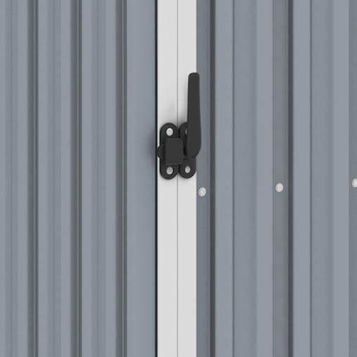 NNEVL Garden Firewood Shed Grey 245x98x159 cm Galvanised Steel