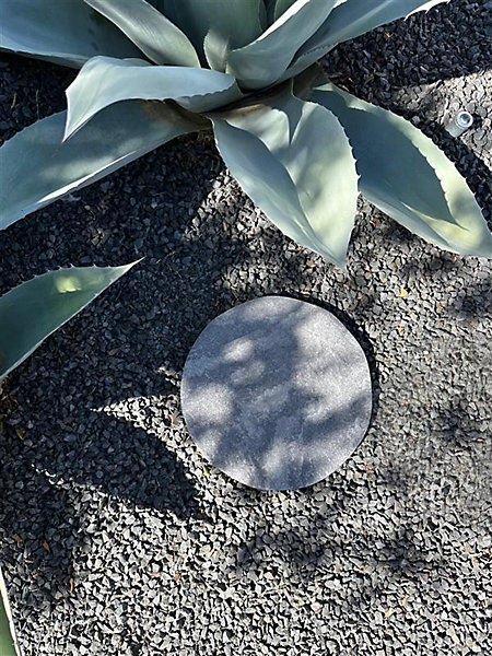 Lot de 5 pas japonais rond anthracite 37,50 X 2 cm