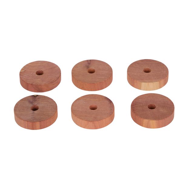 ANÉIS ANTIMOFO PARA CABIDE COM 6 CEDRUS