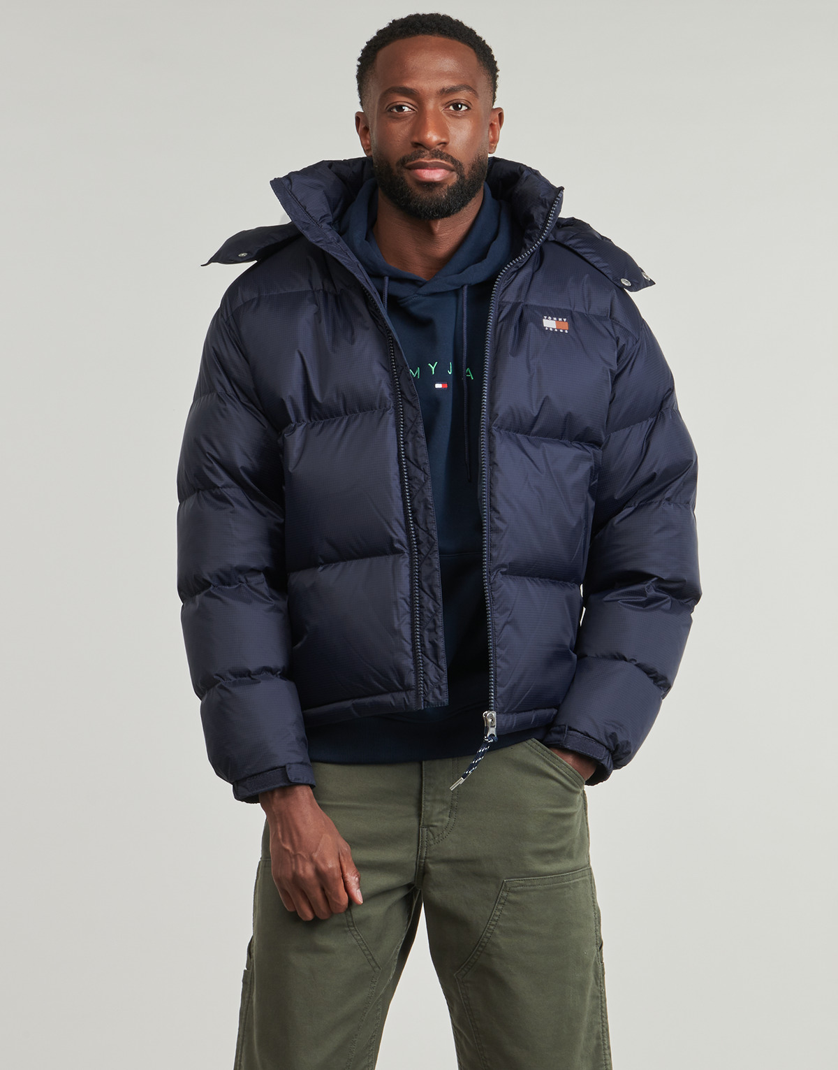 Tommy Jeans - TJM ALASKA DOWN PUFFER EXT - Marine