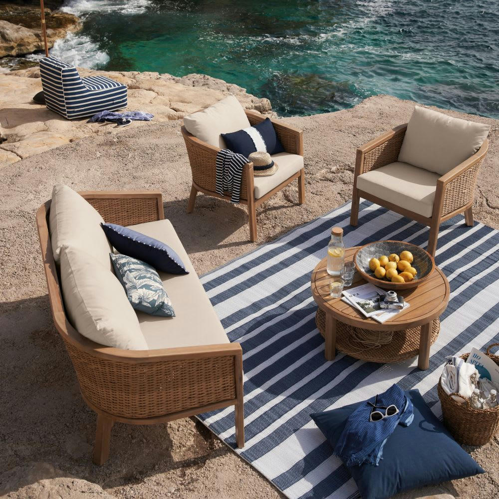 ROMMIE - Coussin bleu marine 60x60