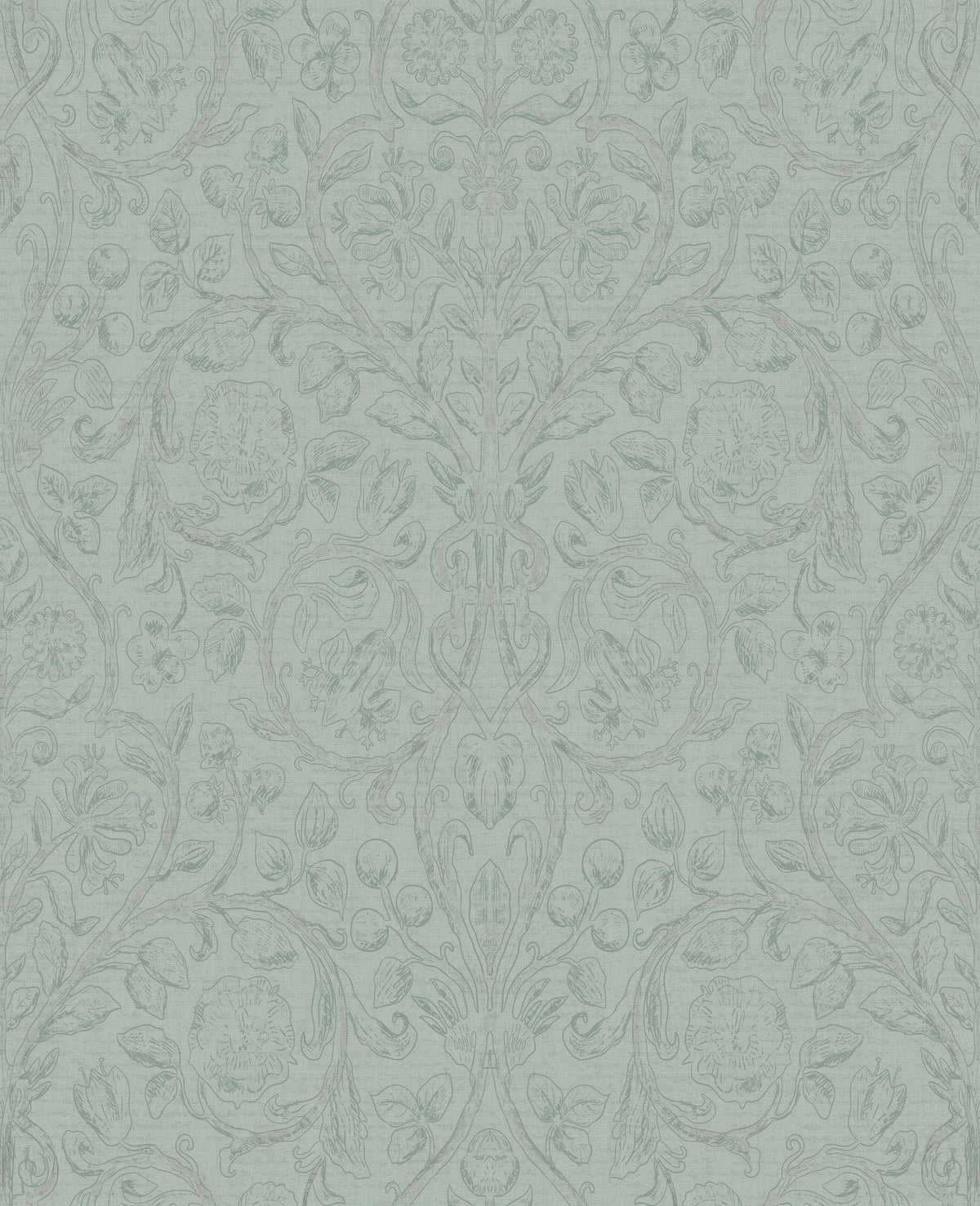 vtwonen Vliesbehang - Classic curl sea green - 10mx53cm
