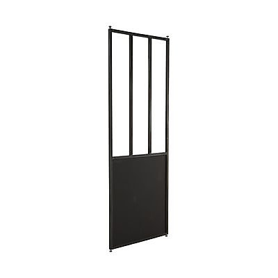 Cloison amovible 3-en-1 esprit atelier Axioma noire H.250 x l.80 cm