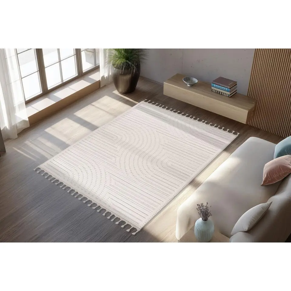 Lalee Luxor Tapijt Japandi - Hoog laag effect 80x150 cm